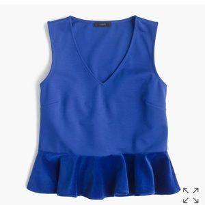 Velvet Peplum Top Small
